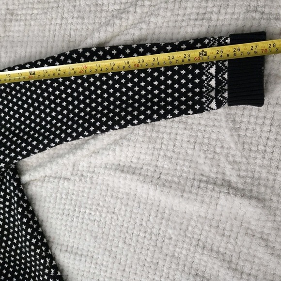 Tommy Hilfiger Men's Sweater Sz XL Zip Up Black White Graphic Print Wool Blend - Picture 10 of 16